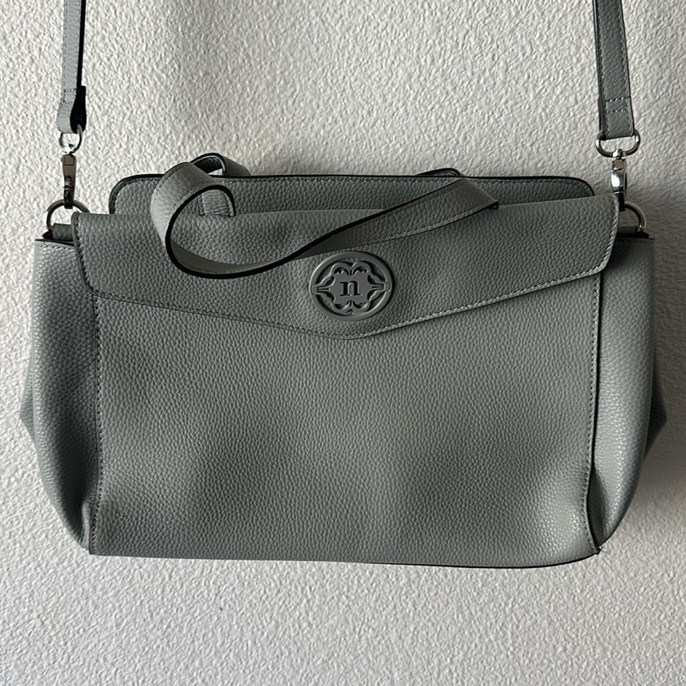 Nanette Lepore Blue purse with a removable crossbody strap and 2 handles | EUC - Picture 2 of 9